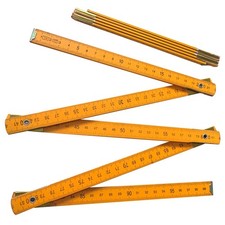 Vintage Wooden Folding Ruler One Meter Made In London Scale Collectibles Old