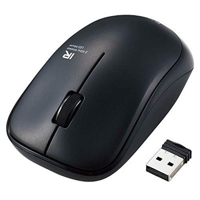 ELECOM Kabellose Maus ENELO M-IR07DRSKBK Antibakterielle Notfall-Akkulaufzeit