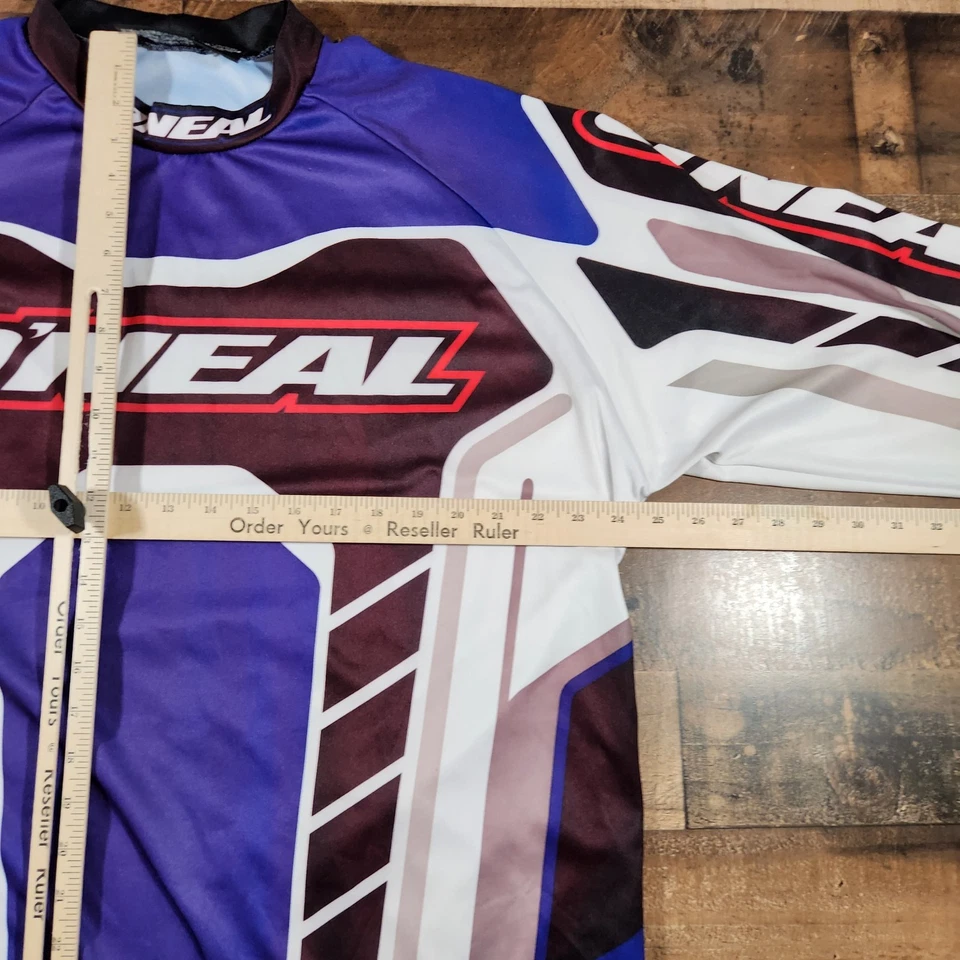 Vintage No Fear Motocross Jersey Mens XL Blue Black Y2K Method Padded Elbows - Image 4 of 4