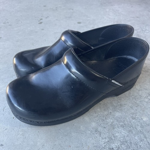 Dansko Mens EU 46 / US 13 Wide Work Professional Closed Back Clogs Leather Black