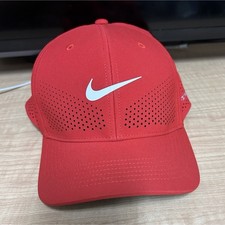 Nike Swoosh Flex Dri-Fit ADV Red Athletic Tennis Cap Hat M/L Size