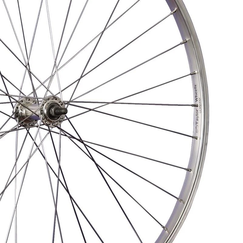 Laufrad 28 Zoll Vorderrad Fahrrad Felge Edelstahl Speichen Aluminium Nabe silber - Bild 2 von 4