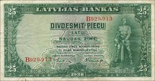 Lettland / Latvia P.21 25 Latu 1938 (3)