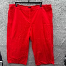 J. Crew Linen Blend Remy High Rise Wide Leg Pant Size 22 Red NWT $118 CI764