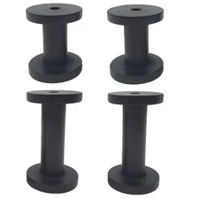 4 Pcs Knitting Yarn Holder Thread Empty Sewing Spools Solid Wood