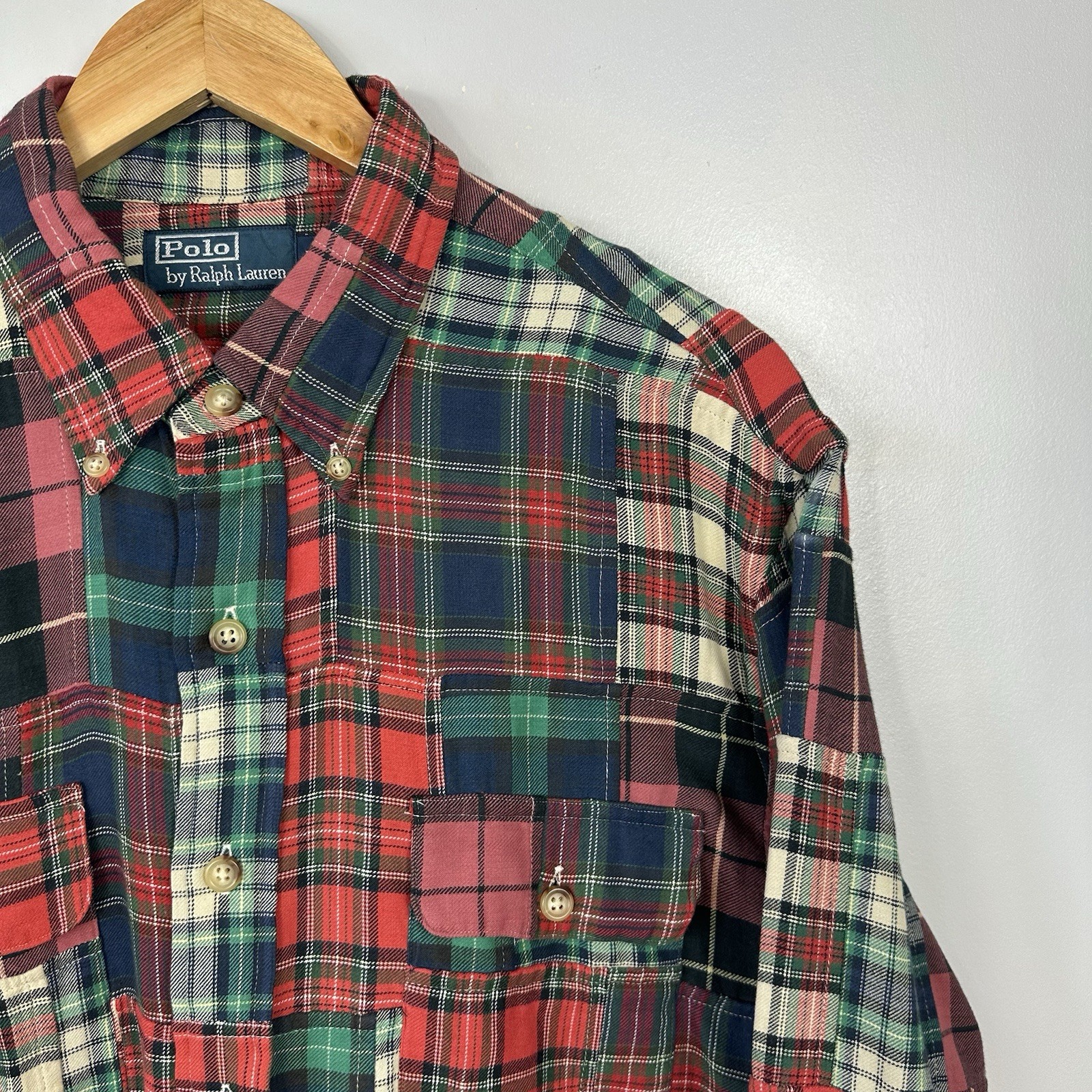 Polo Ralph Lauren Patchwork Flannel Overshirt Shi… - image 2