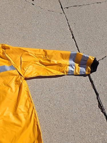 Heavy Weight Hi-Vis Reflective Slicker Jacket (Yellow) Made In USA, NWOT 🔥  image 16