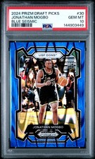 2024 PANINI PRIZM DRAFT PICKS BLUE SEISMIC #30 JONATHAN MOGBO RC 109/149 PSA 10