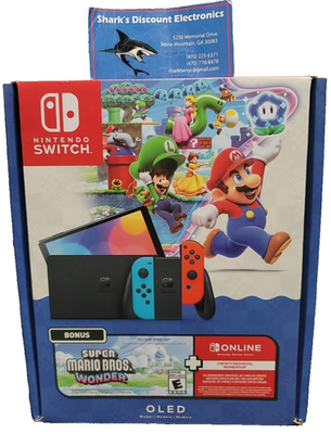Nintendo Switch OLED Model with Super Mario Bros Wonder Bundle NO GAME  CODE