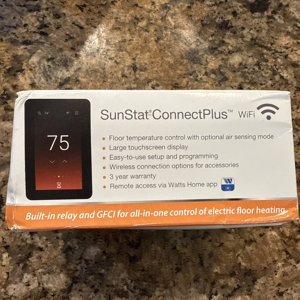 Termostato inteligente Wi-Fi programable con pantalla táctil Suntouch Sunstat Connect Plus Foto 3 de 4