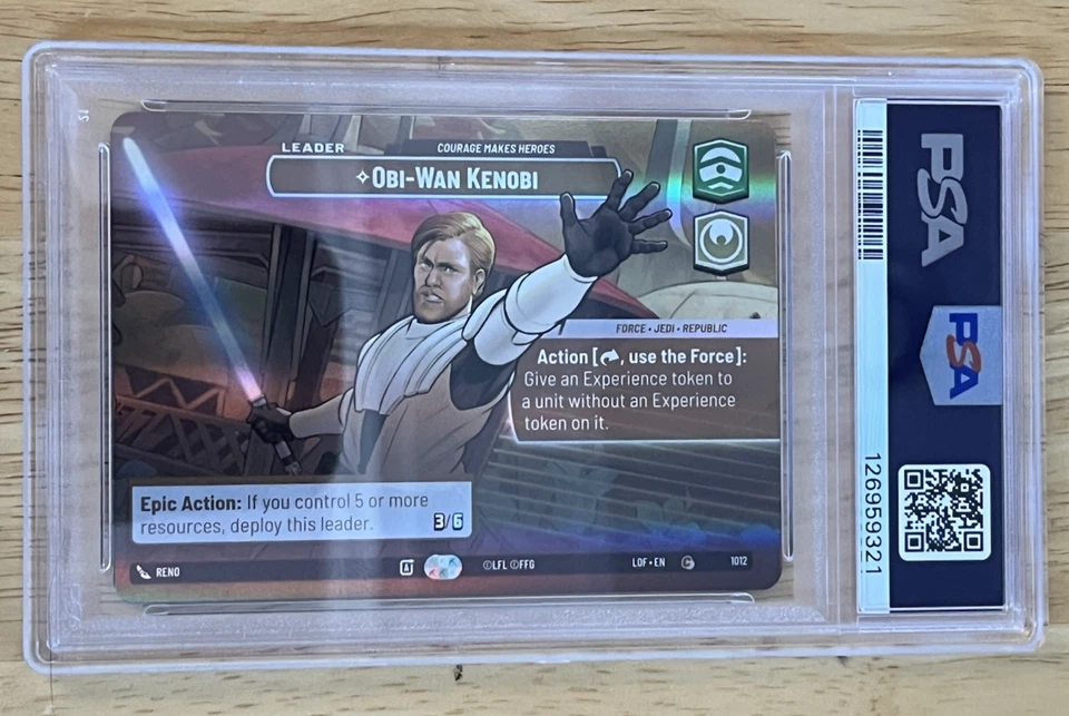 Obi-Wan Kenobi Courage Makes Heroes Showcase Star Wars Unlimited PSA 9 Mint - Image 2 of 2