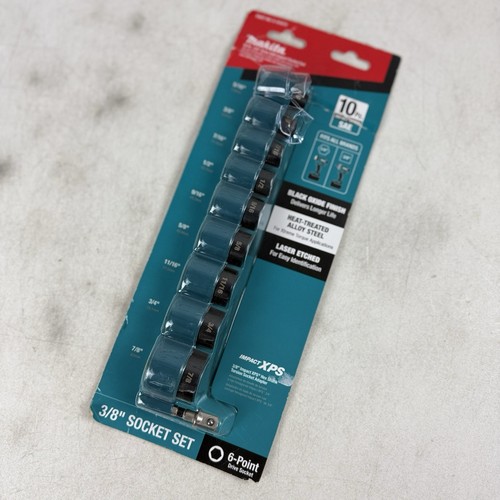 Makita E-01672 10 piezas 3/8 pulgadas Juego de enchufes de impacto Drive SAE de 6 puntos  - Imagen 1 de 2