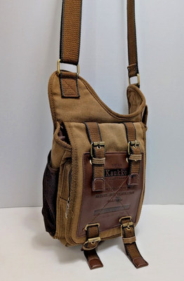 Kaukko Workshop Canvas Messenger Bag Unisex Crossbody Sling Backpack Travel
