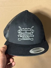 Yupoong The Classics Black Mesh Snapback Hat Season Trucking School