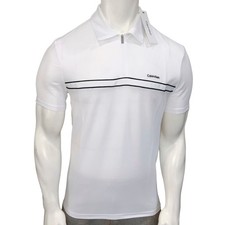 NWT CALVIN KLEIN MSRP 79.99 MEN'S 1/4 ZIP UP SHORT SLEEVE POLO SHIRT SIZE L XL