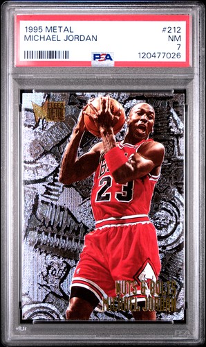 1995 METAL #212 MICHAEL JORDAN PSA 7