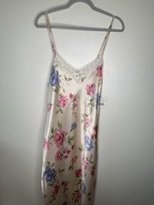 Vintage Sears INNER MOST Long Floral Nightgown Sz Med. Adjustable Straps