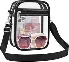Clear Bag Stadium Approved Clear Purse for Women Clear Crossbody Bag for Stadium