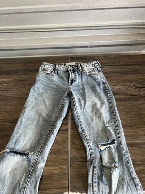 Dear John Jaxtyn Bootcut Jeans Women 25 Blue Cotton Distressed High Rise