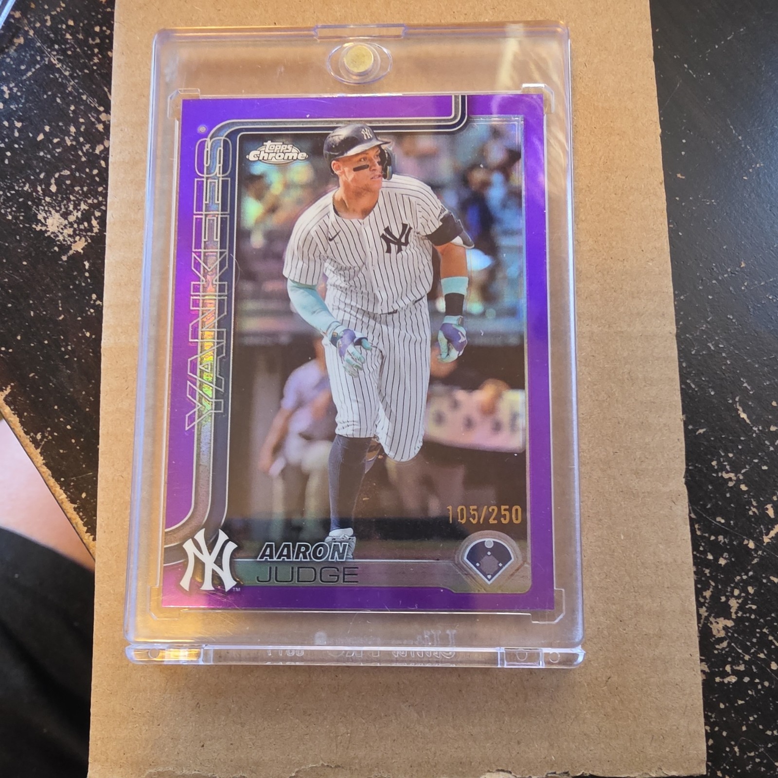 Topps 2025 Chrome Purple Refractor #99 Aaron Judge Yankees /250 Baseball Card