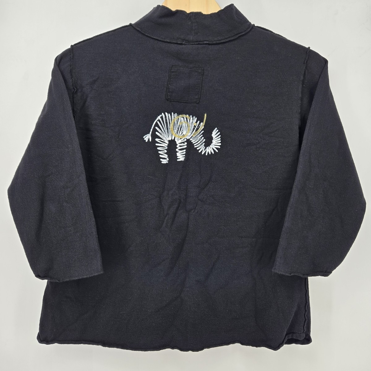 VTG Laurie Jo Designs Art To Wear Womens L Long Sleeve Zoo Hand Painted Made USA View 4