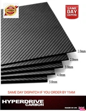 Carbon Fibre Sheet 3k Rigid 100% Carbon Matte Twill  1 2 3 4 5 mm UK Supplier!