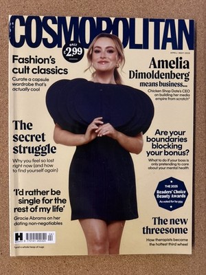 Cosmopolitan UK Magazine Amelia Dimoldenberg April May 2025 British Fashion