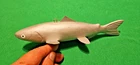 Vintage Unique Signed Hand Made Carved Wood & Tin Fins SHARK Fish Lure Decoy