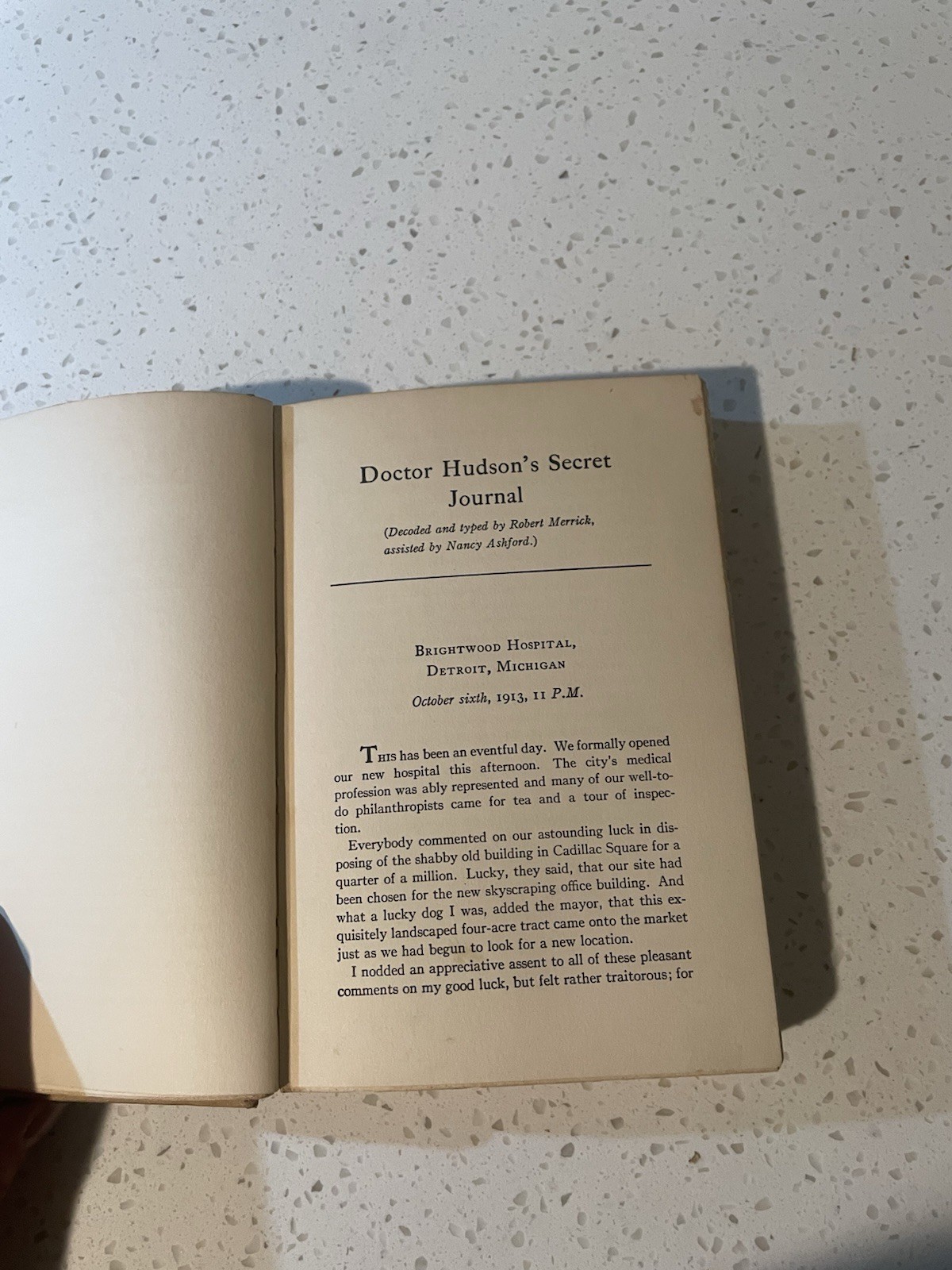 Dr. Hudson‘S Secret Journal By Lloyd C Douglas 1939 Hardcover Vintage