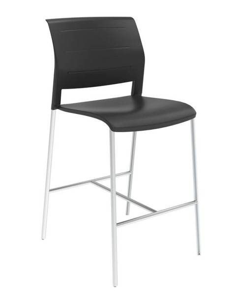 Barstuhl Barhocker Tresenhocker Bistrohocker Mit RüCkenlehne Schwarz 4Er Set-image