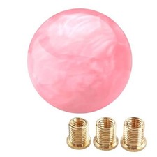 Marble Style Round Ball Shift Knob - Universal Fit for 5  6 Light Pink Marbled
