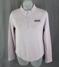 Vineyard Vines Girls Light Purple Sparkle 1/4 Zip Long Sleeve Sweatshirt M 12/14