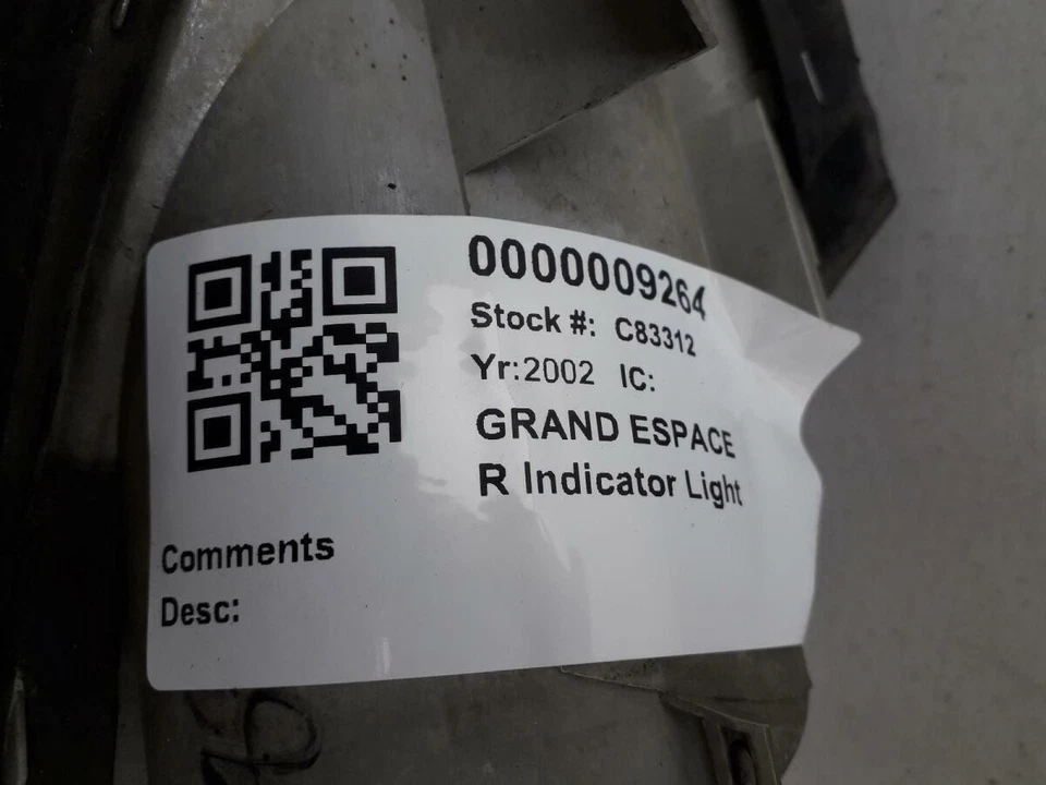 RENAULT GRAND ESPACE 2002 OS RIGHT DRIVERS INDICATOR LIGHT 6025371086 - Image 4 of 4