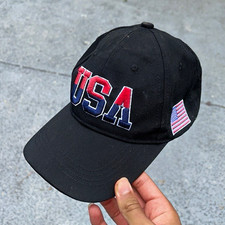 USA PATRIOTIC GOLF HAT MENS ONE SIZE CASUAL