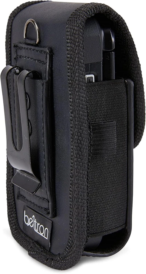 Universal Flip Phone Case, BELTRON Leather Vertical Pouch for TCL Black  - Image 4 of 4