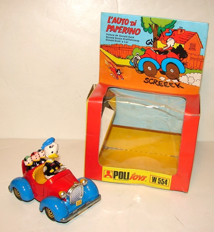 Brinquedos Raros - Le Auto di Nona Papera Carro do Vovó Donalda Walt Disney Polistil Década de 1970