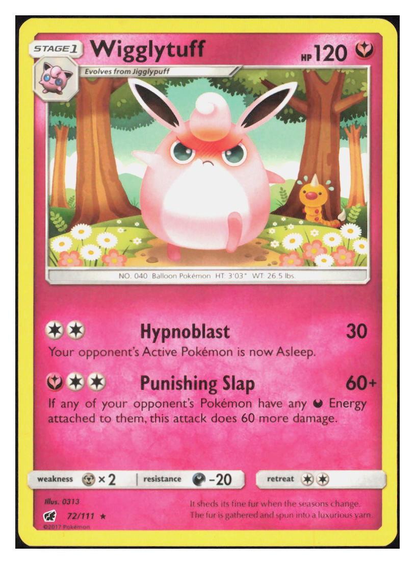 Wigglytuff Rare SM - Crimson Invasion 72/111 LP M065