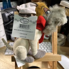 Disney Store Oliver  Co Dodger Mini Bean Bag 7" Plush Toy Vintage 90s with Tags