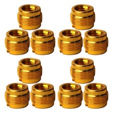12Pcs Mic Stand Adapter Set Aluminum Durable Golden Thread Converter for Studio