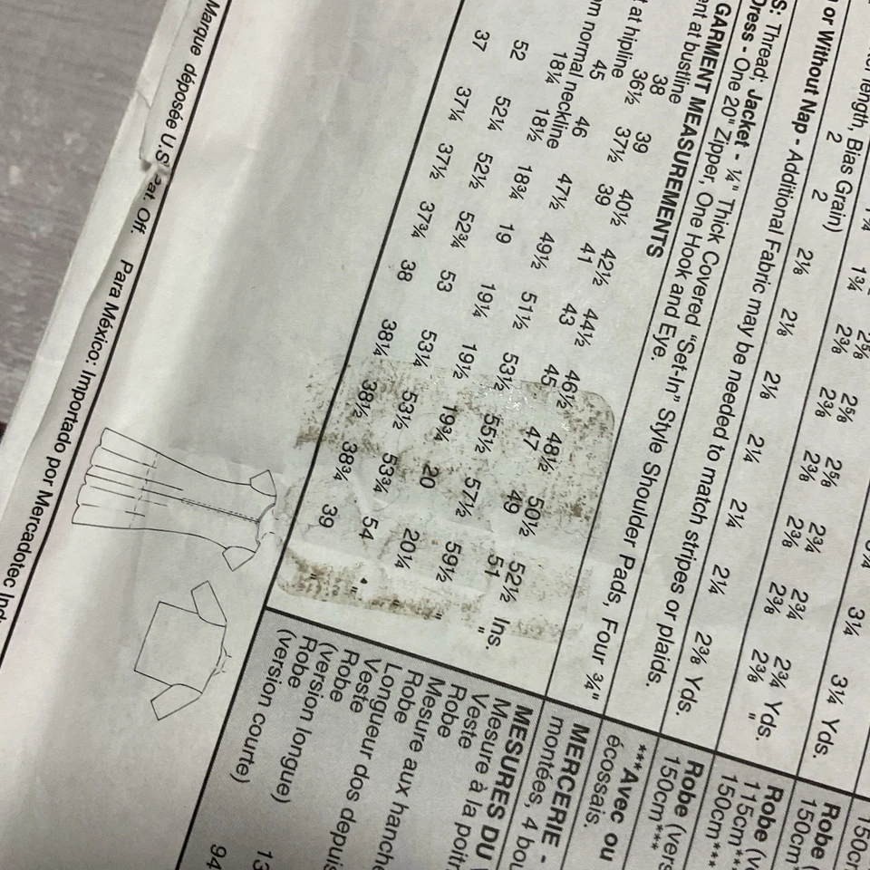 McCalls 8719 Sewing Pattern Dress Scoop Neck Midi Short Jacket Miss 20-24 UNCUT - Image 4 of 4