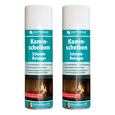 Hotrega Kaminscheiben Schaumreiniger 2x300ml, kraftvoll schonend streifenfrei