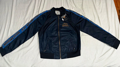 Harley-Davidson 115th Anniversary Nylon Bomber Black Zip-Up Jacket Size S