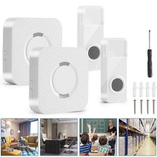 2pcs Wireless Doorbell Chime Waterproof Plugi...