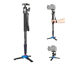 69" Aluminum Monopod with Tripod Base Ball Head for DSLR