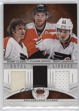 2013-14 Crown Royale Royal Lineage Materials Claude Giroux Bobby Clarke HOF 0zw6