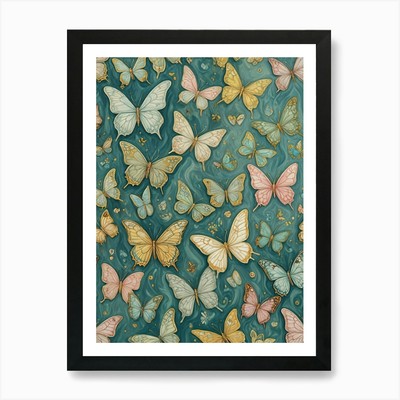 Butterfly Burst no1 Art Print Framed Wall Art Poster Canvas Print Picture