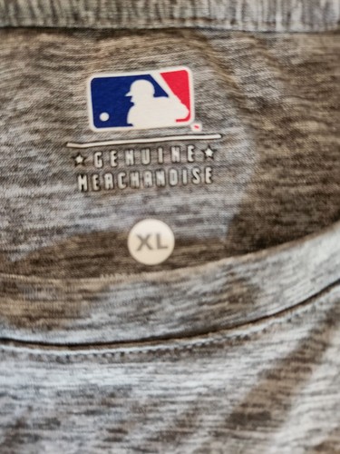 Camicia MLB Chicago Cubs Baseball Uomo XL Manica Lunga Poliestere Grigio - Foto 5 di 5