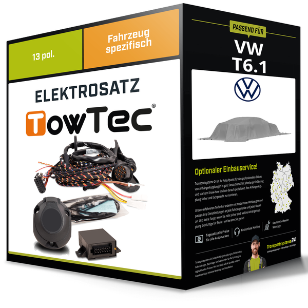 Elektrosatz 13-Pol Spezifisch für VW T6.1 10.2019-Jetzt NEU Inkl. EBA-image