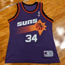 Vintage Champion Phoenix Suns Charles Barkley jersey NBA sz 36 Small 90s READ