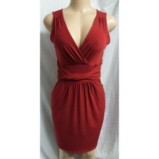 "LOFT" RED SURPLICE TWISTED FRONT CAREER COCKTAIL DRESS SZE: 4 NWT
